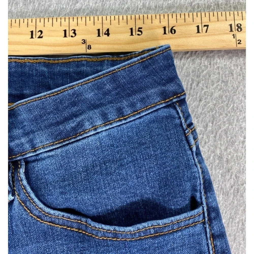 Kancan Ankle Skinny Mid Rise Womens Jeans 13/30 (Fits 32x29.5) Dark Wash Stretch